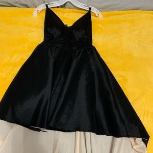 High Low Custom Top Black Dress